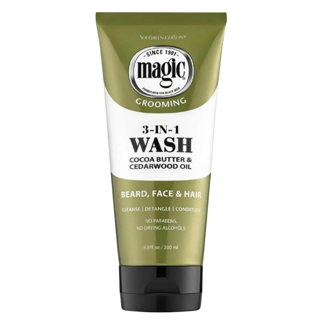 Magic Grooming 3-in-1 Wash- Beard, Face & Hair - 6.8 oz