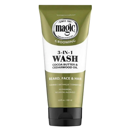 Magic Grooming 3-in-1 Wash- Beard, Face & Hair - 6.8 oz