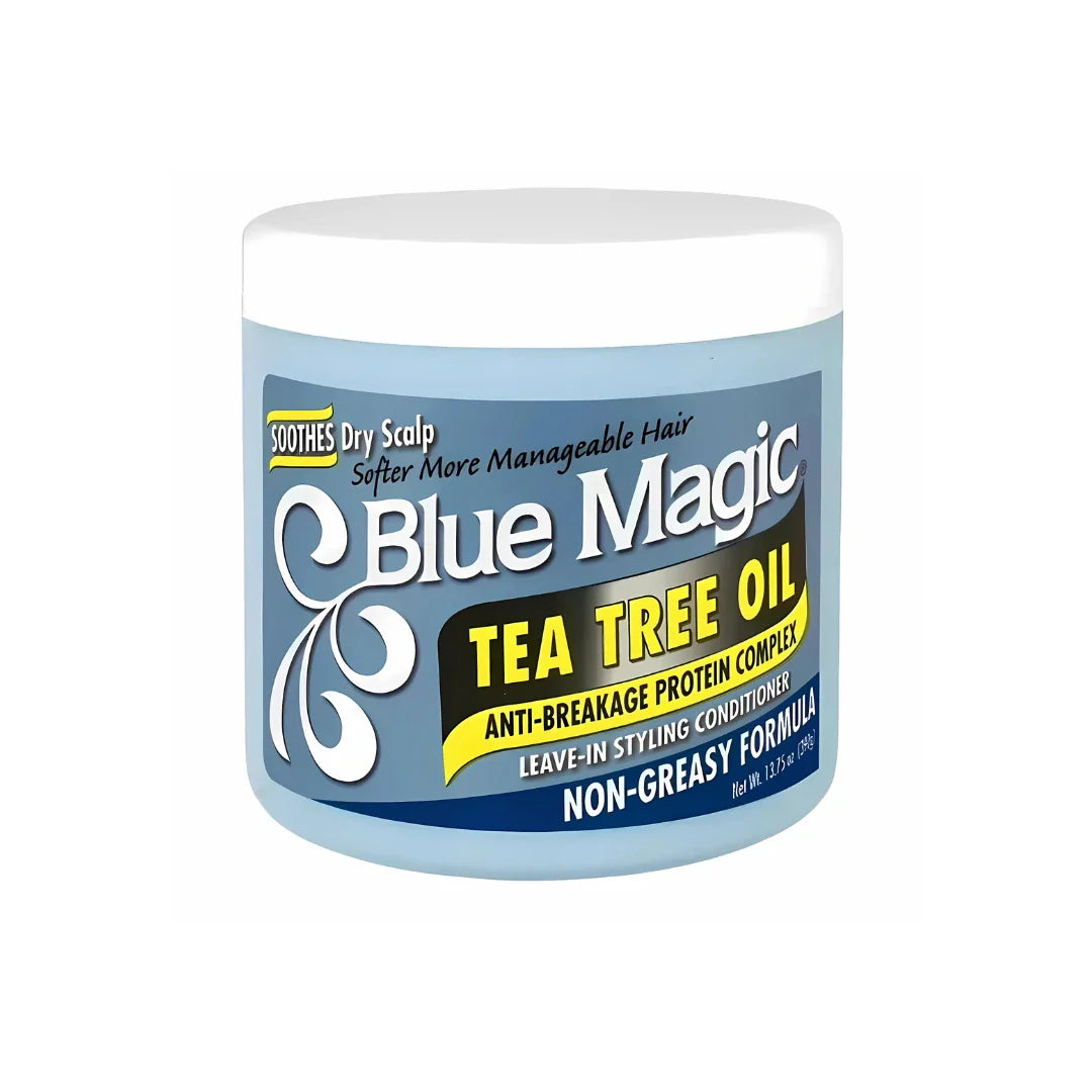 Blue Magic Tea Tree Oil Leave-In Styling Conditioner | Scalp Soothing & Hydration – 12 oz