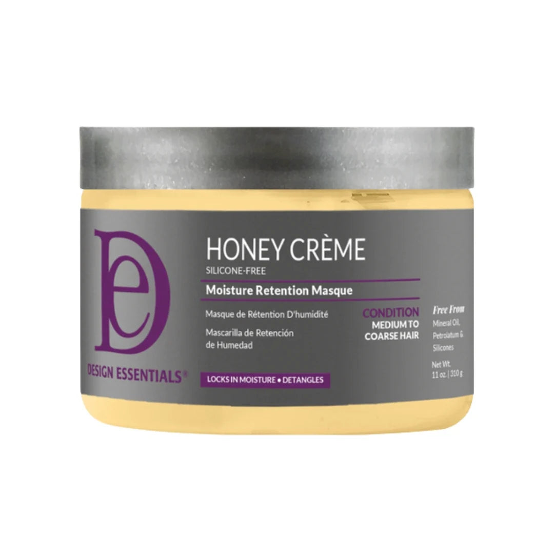 Design Essentials Honey Crème Moisture Retention Masque | Deep Hydrating Hair Treatment – Choose Size Design Essentials