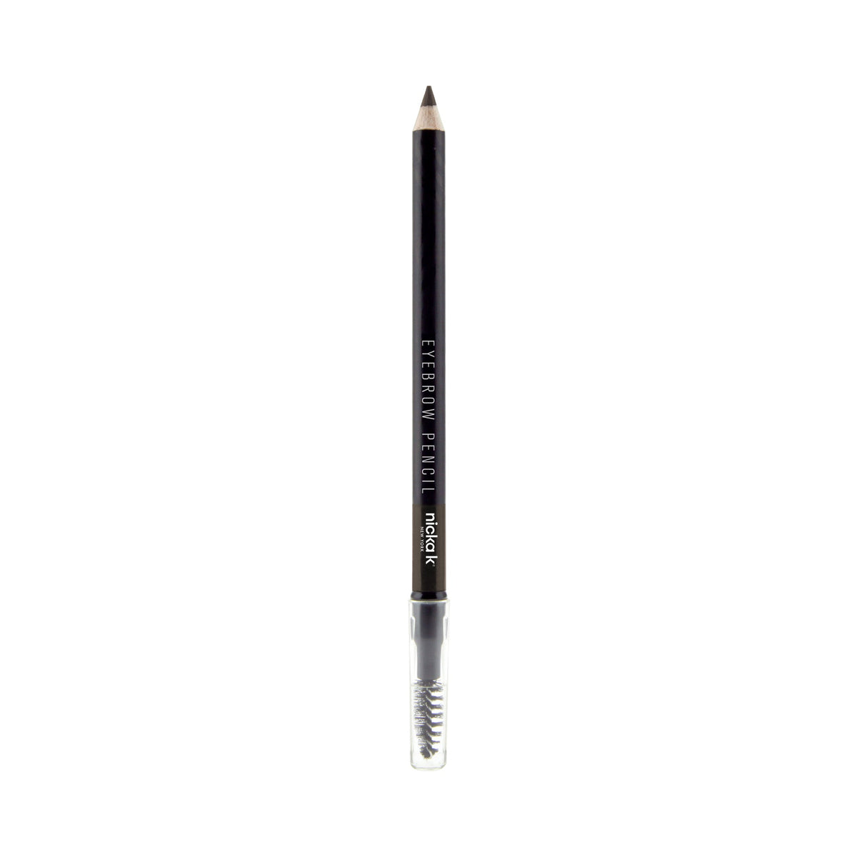 Nicka K Eyebrow Pencil, Dark Brown pencil with spoolie