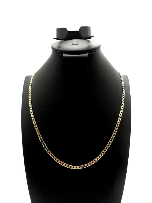 18K Chain Necklace #02 - FLAT CUBAN 24inch 5mm The One Jewelry