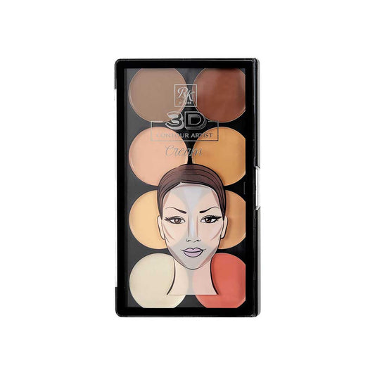 RPCC00_main "Ruby Kisses 3D Contour Cream Multi-Palette With Highlighter & Blush in Light, main product view."