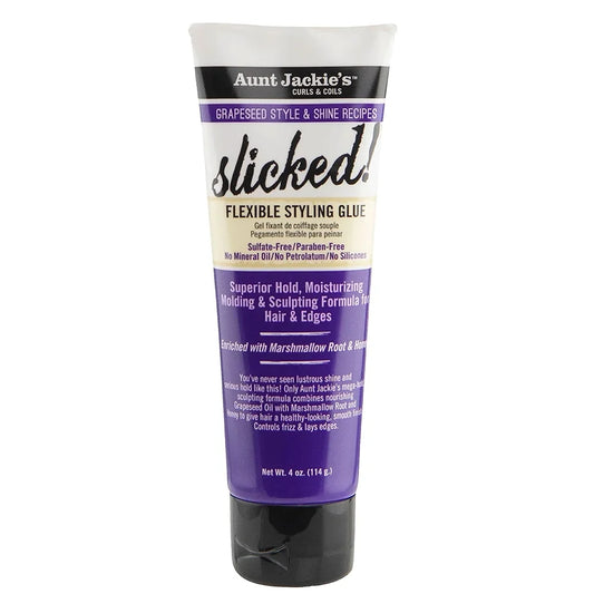 Aunt Jackie's Slicked! Flexible Styling Glue 4 oz — 4 oz Slicked styling glue tube