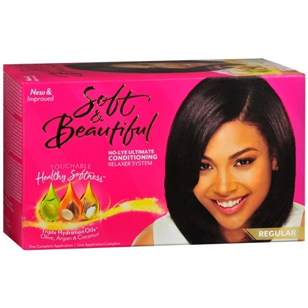 Soft & Beautiful Ultimate Conditioning No-Lye Relaxer Regular strength box