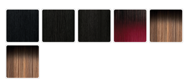 Vivace Rhea wig color chart with six available shades