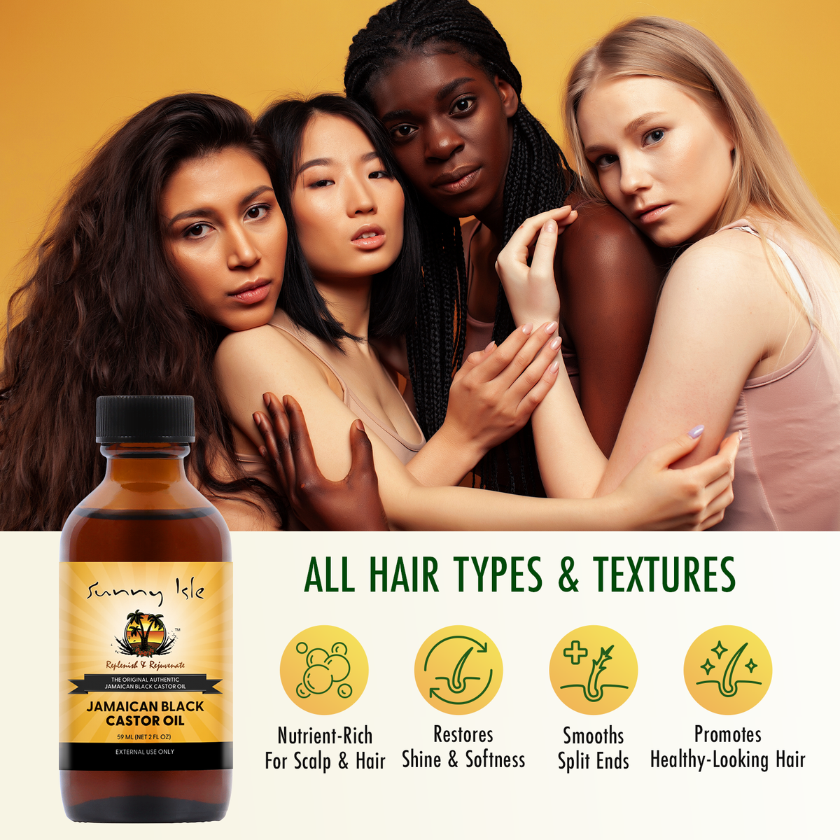 Sunny Isle Jamaican Black Castor Oil 2oz Original for all hair types