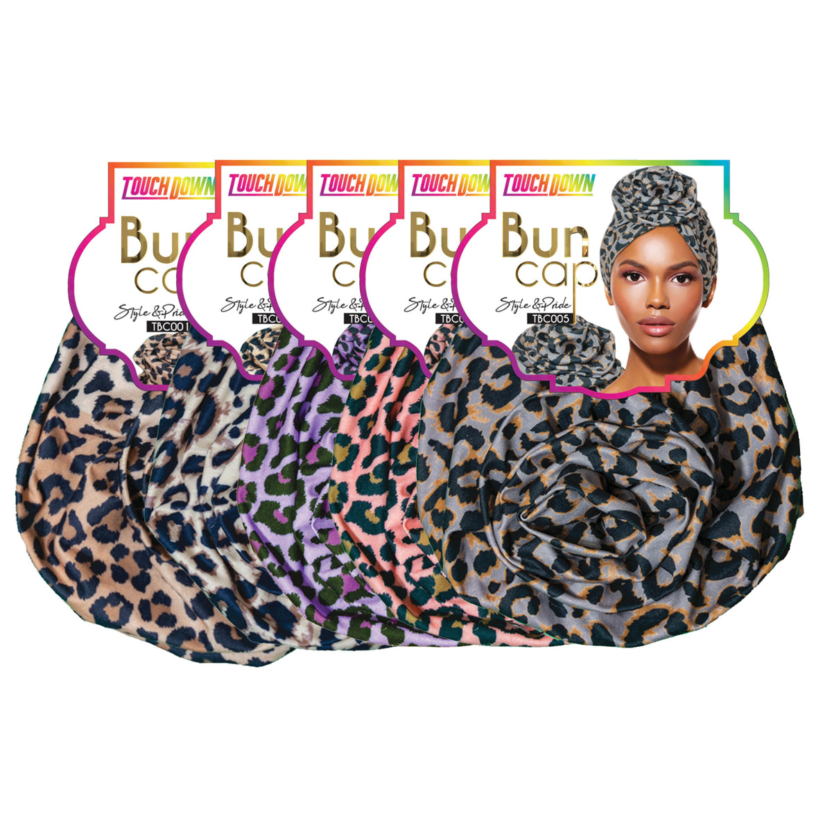 TouchUps Bun Caps – Leopard Assorted Pack