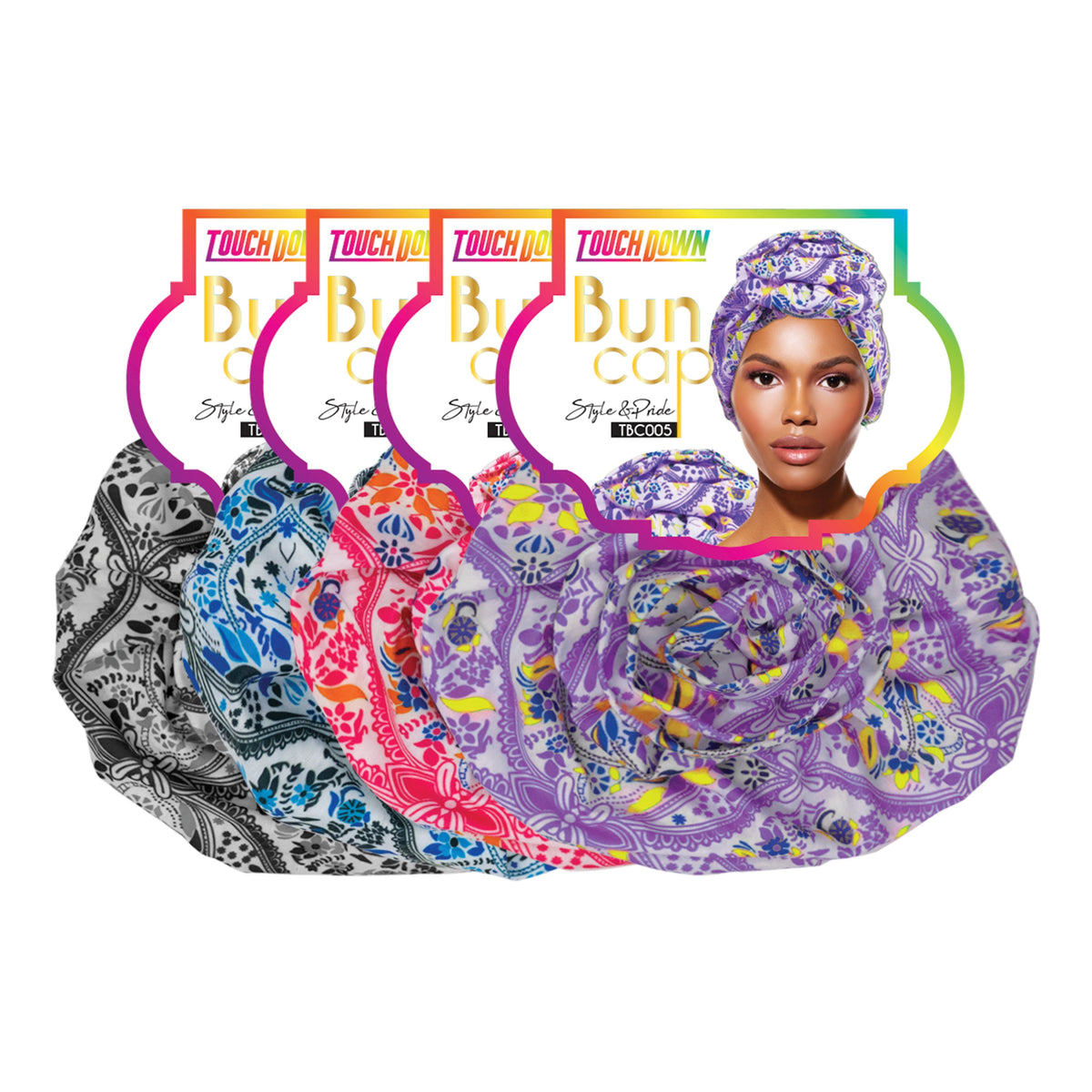 TouchUps Bun Caps – Bandana Assorted Pack