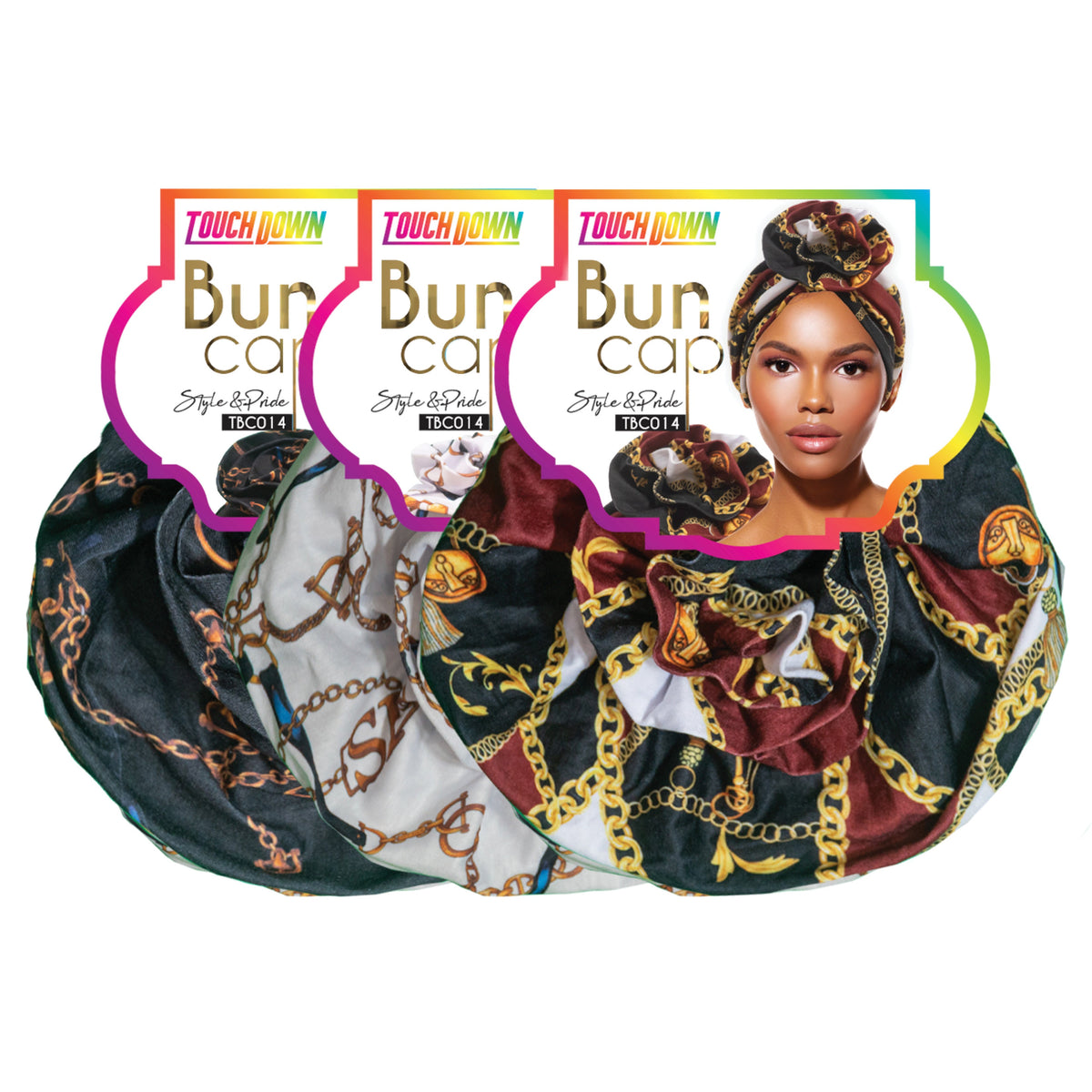 TouchUps Bun Caps – Royal Chain Assorted Pack