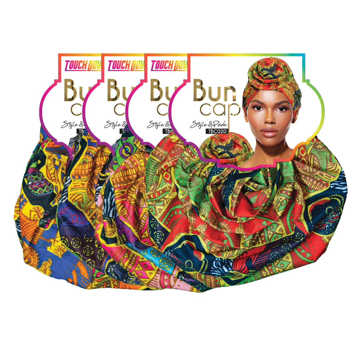 TouchUps Bun Caps – African Assorted Pack