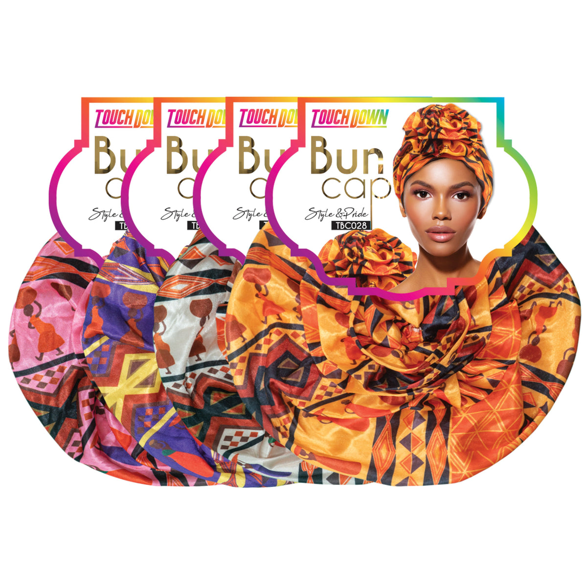 TouchUps Bun Caps – Tribe Art#2 Assorted Pack