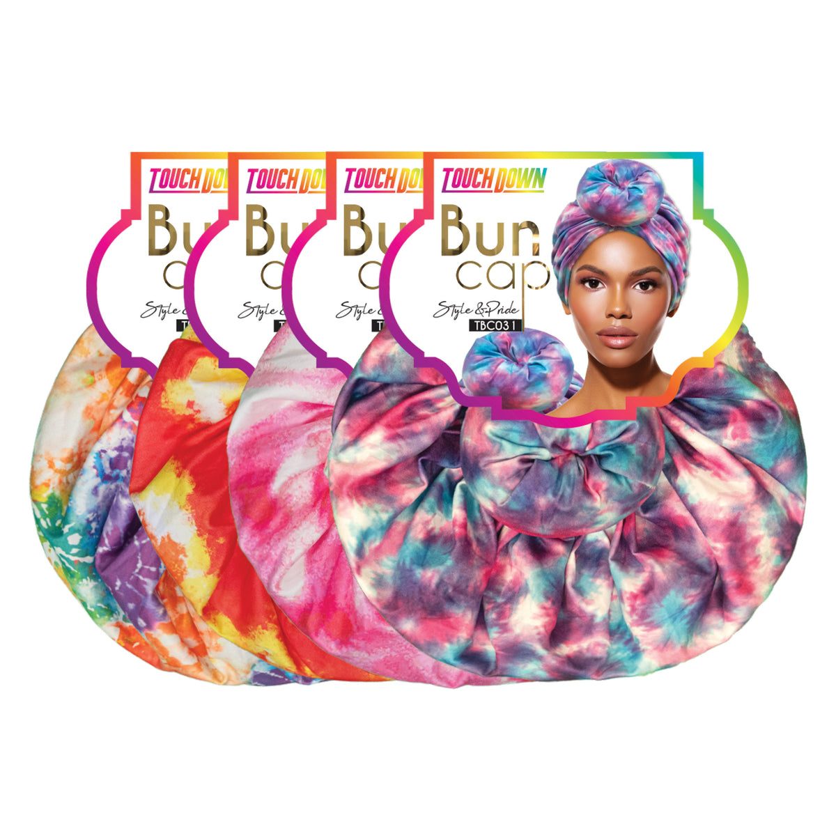 TouchUps Bun Caps – Donut Tie Dye Assorted Pack