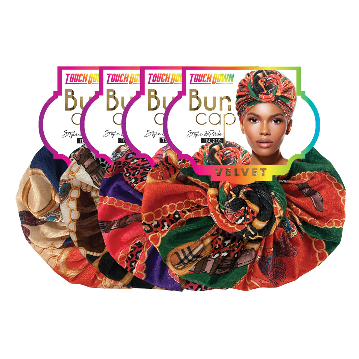 TouchUps Bun Caps – Velvet Kenya Chain Assorted Pack