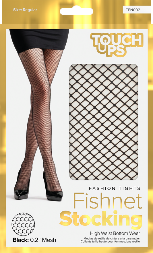 TouchUps Black 0.2" Fishnet Stockings – Black Medium Mesh 0.2" Regular (1 PC)