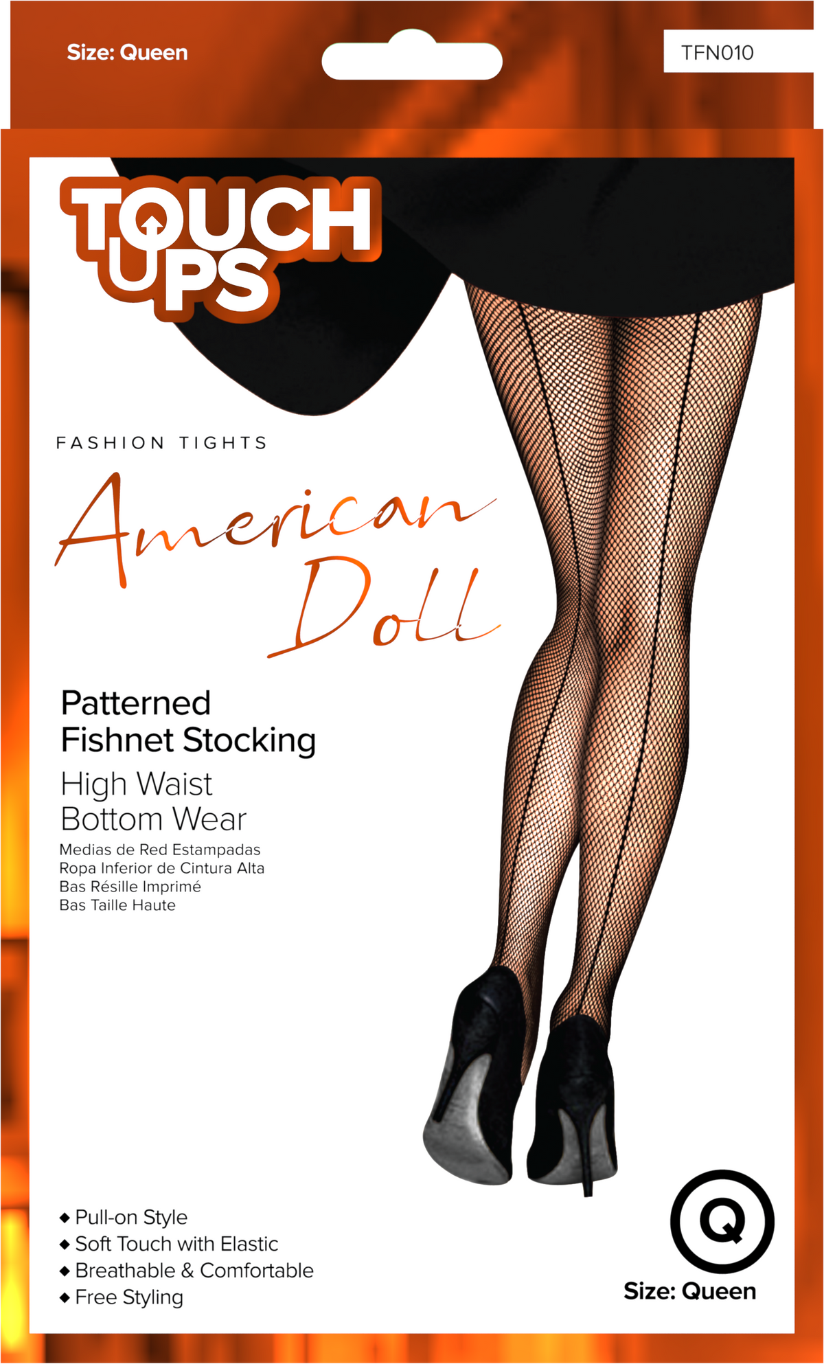 TouchUps American Doll Fishnet Stockings – AMERICAN DOLL QUEEN (1 PC)
