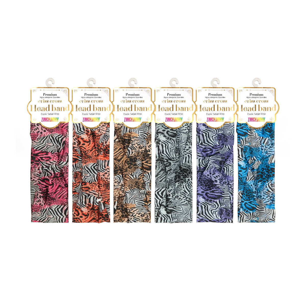 TouchUps Criss-Cross Headband – Animal Mix