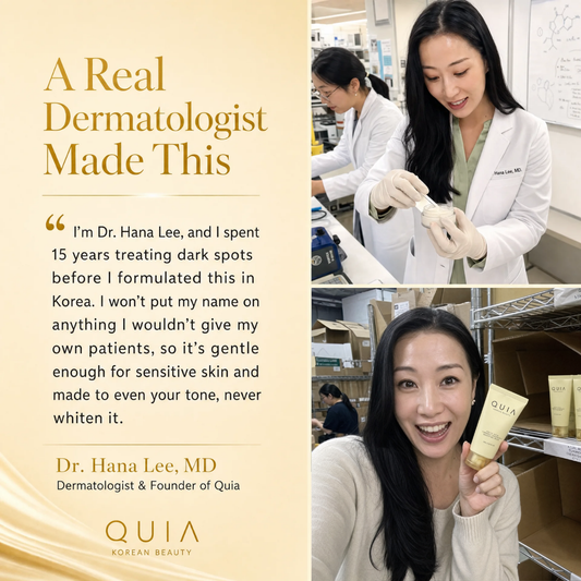 Quia Turmeric & Kojic Acid Overnight Wrapping Mask — brand founder promotional graphic