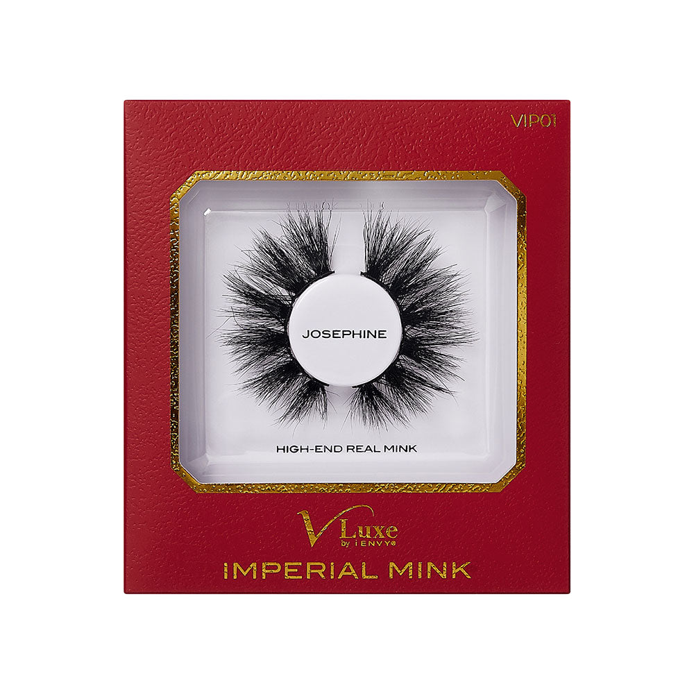 VIP01_main "VLuxe By i•ENVY Imperial Mink Strip Lashes in Josephine, main product view."