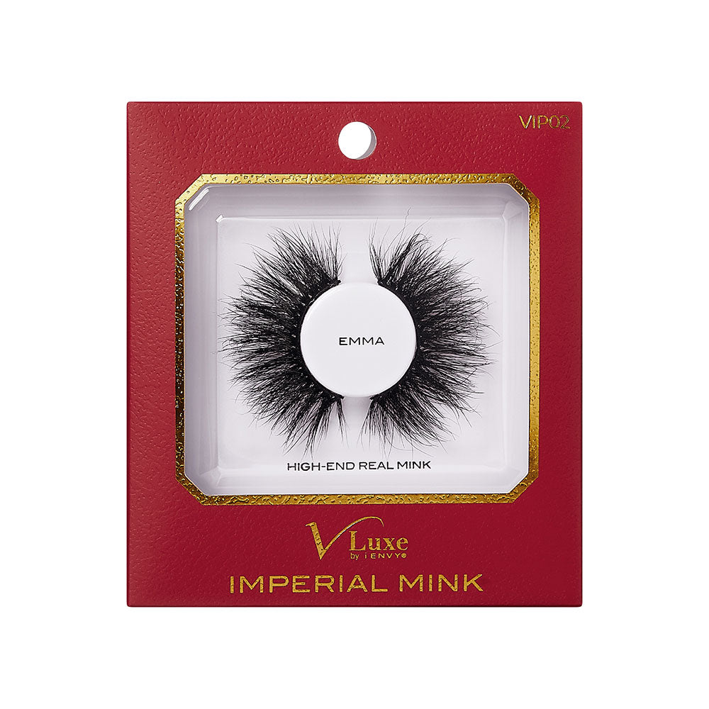 VIP02_main "VLuxe By i•ENVY Imperial Mink Strip Lashes in Emma, main product view."