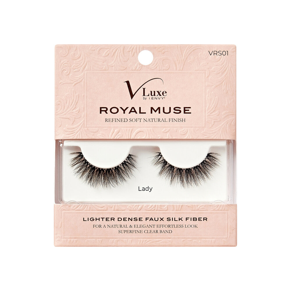 VRS01_main "VLuxe By iENVY Royal Muse Strip Lashes, package front."