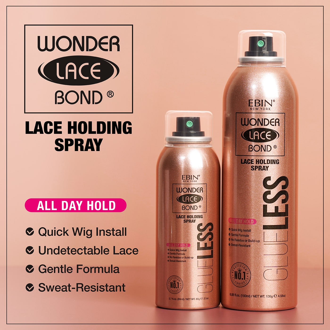 Wonder Lace Bond GLUELESS - Lace Holding Spray - EBIN NEW YORK