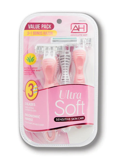 Absolute Hot Ultra Soft Disposable Razor 3 Pack (PC) Absolute