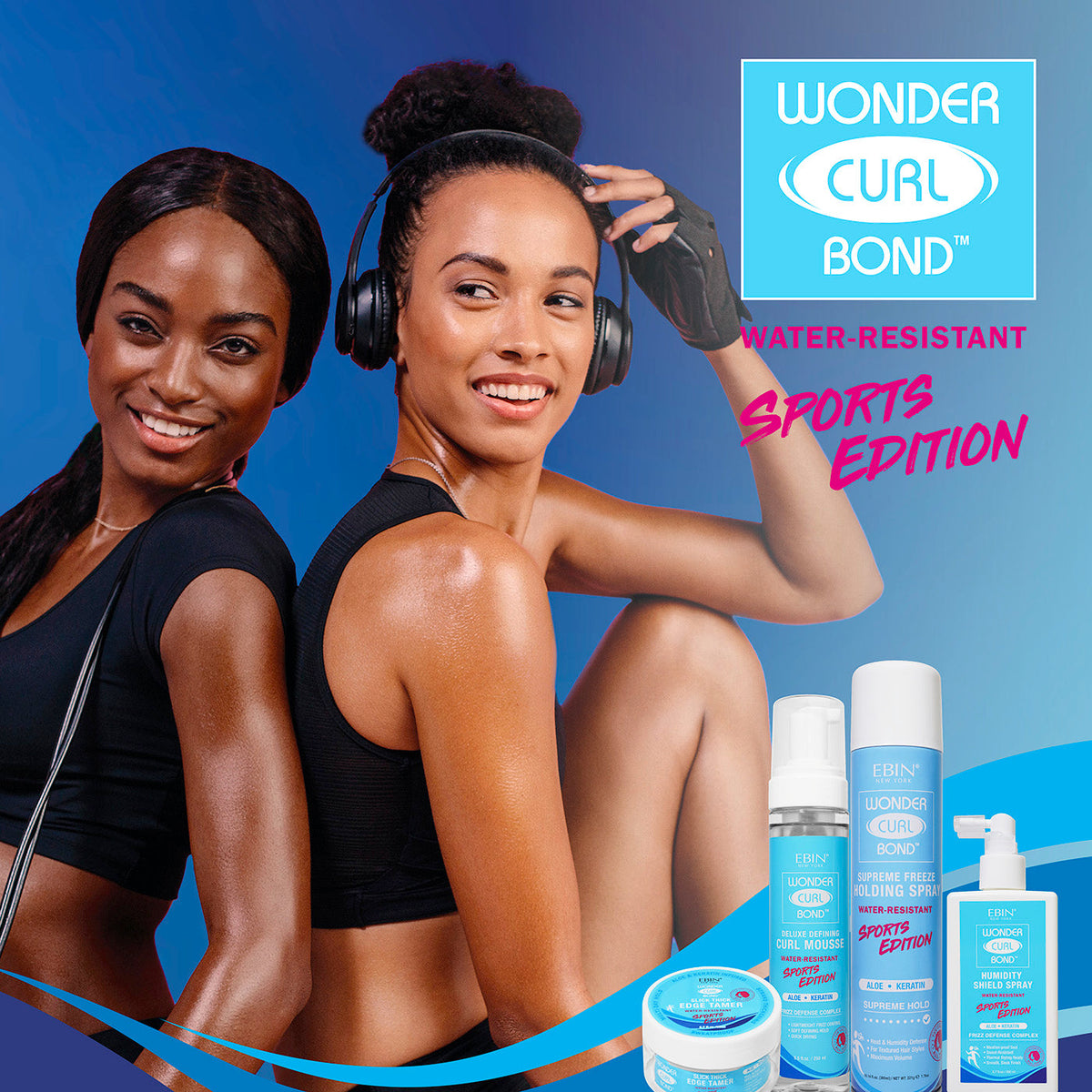 EBIN Wonder Curl Bond Curl Mousse Sports Edition – Two models and Sports Edition collection