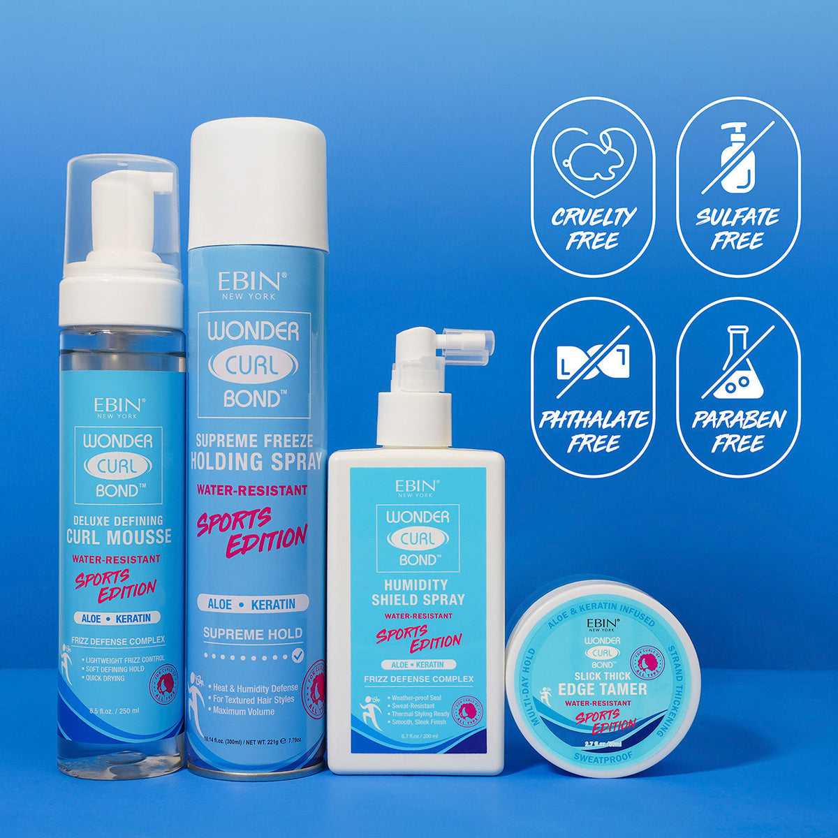 EBIN Wonder Curl Bond Curl Mousse Sports Edition – Sports Edition collection and formula features