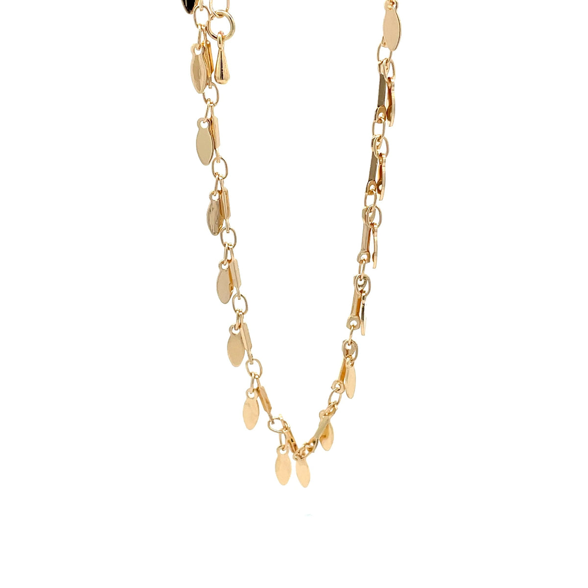 AK03 – The One gold-tone teardrop dangles anklet