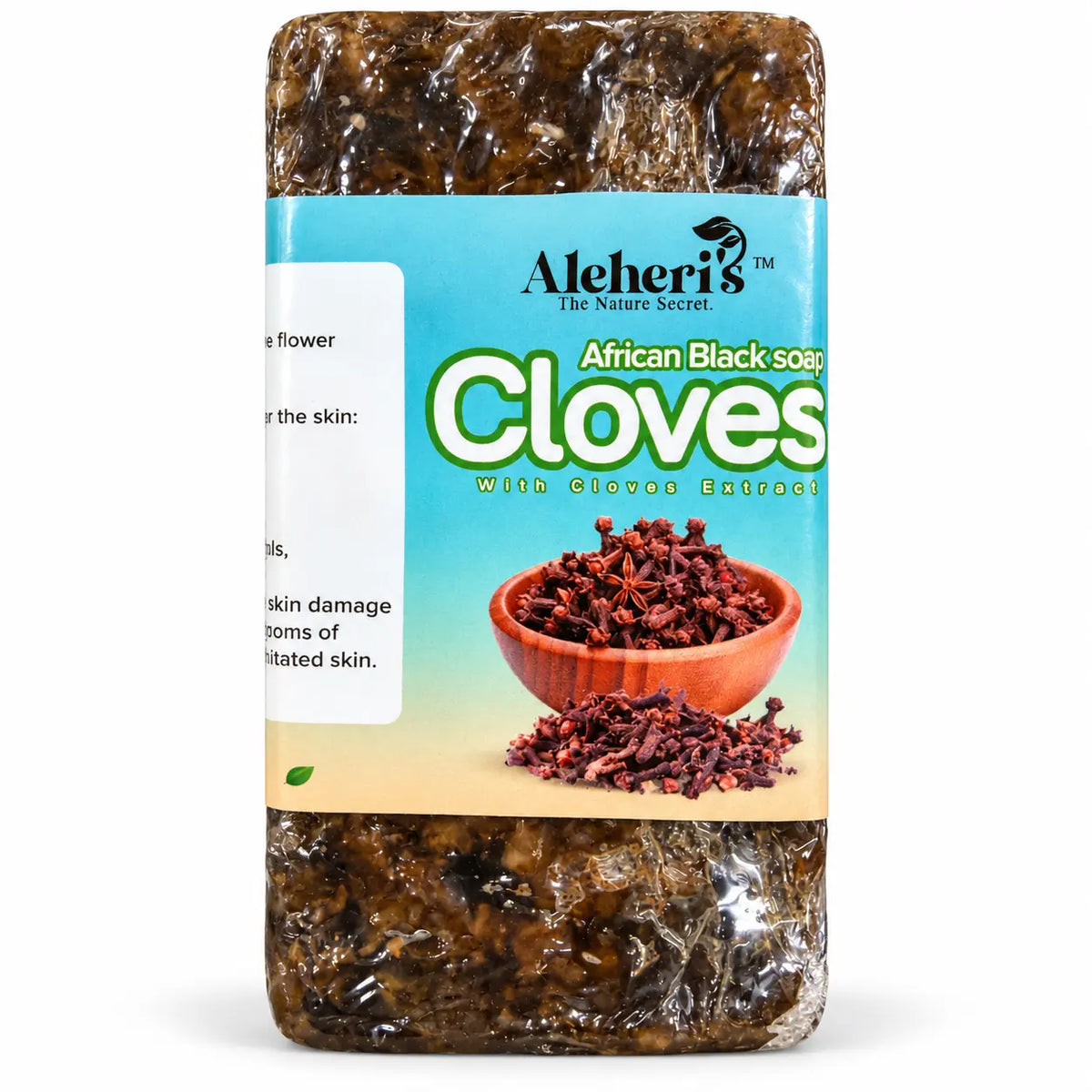 Aleheris Cloves African Black Soap 8 oz wrapped bar