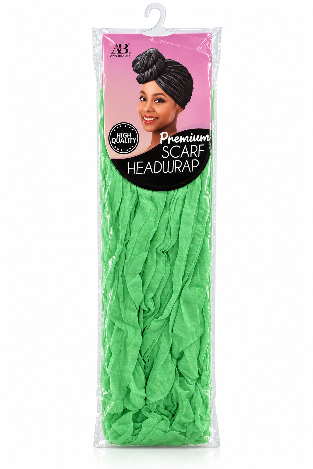 Ana Beauty Premium Scarf Headwrap in green, front package
