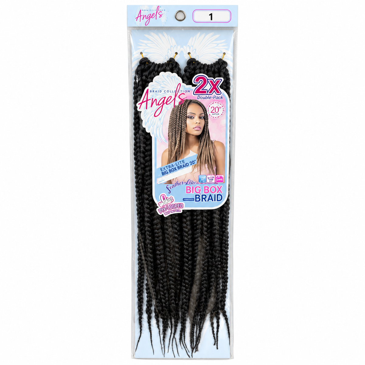 Motown Tress Angel’s Big Box Braid 20 inch color 1 package