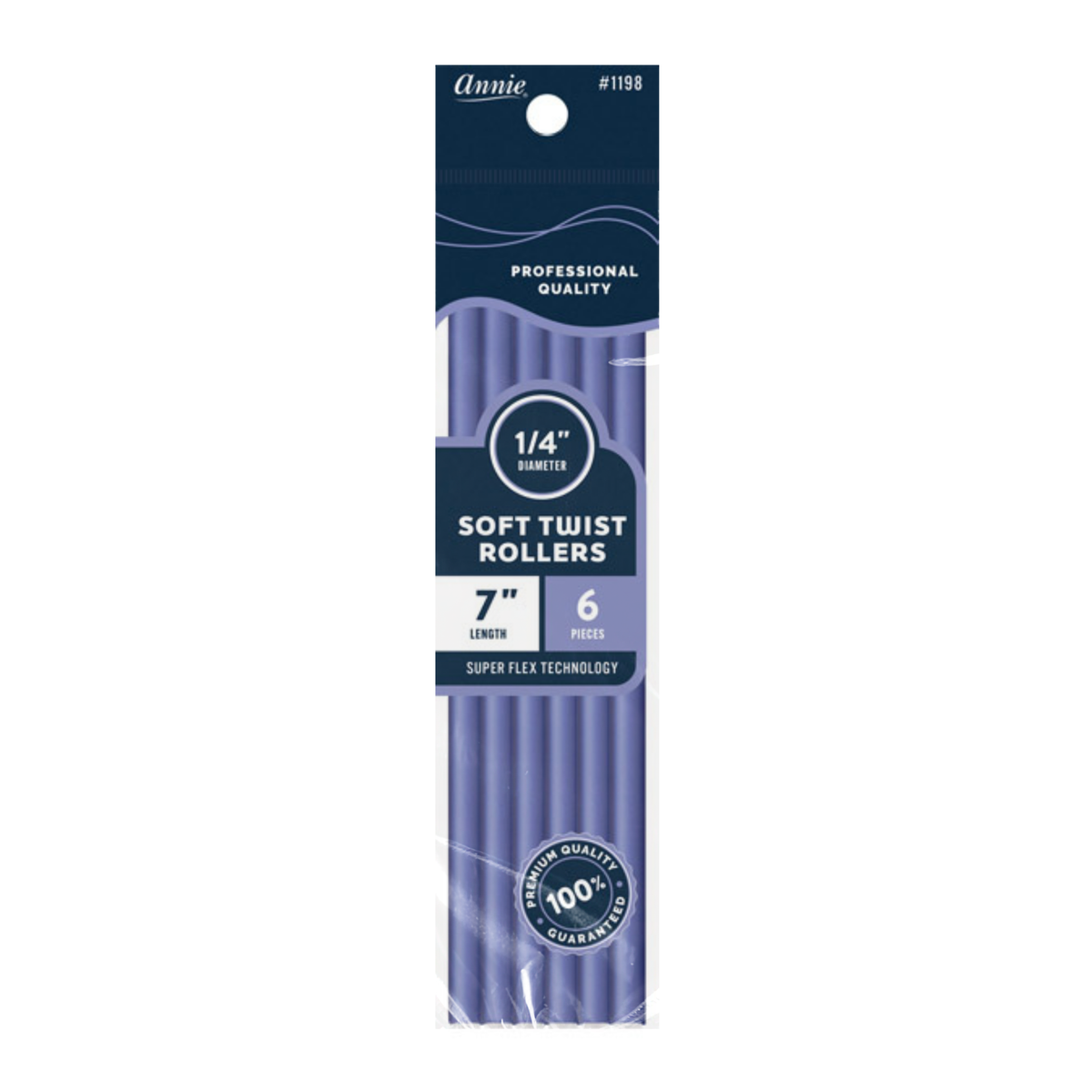 Annie Soft Twist Rollers 1/4 Inch, 6 Count retail package on white background