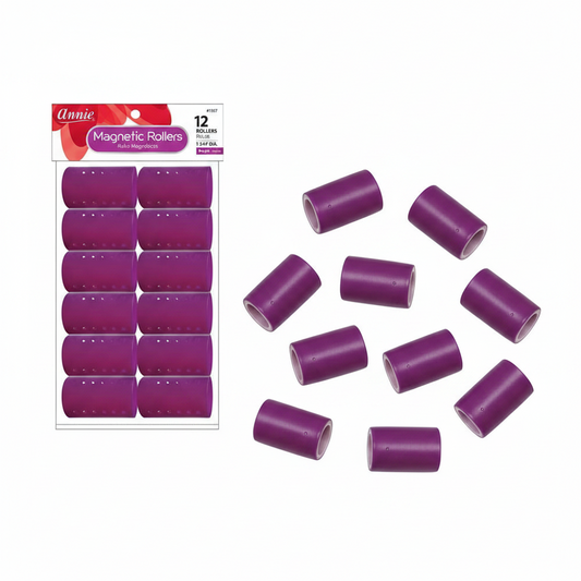 Annie 1357 hair rollers, 1 3/4" – Purple, 12 count