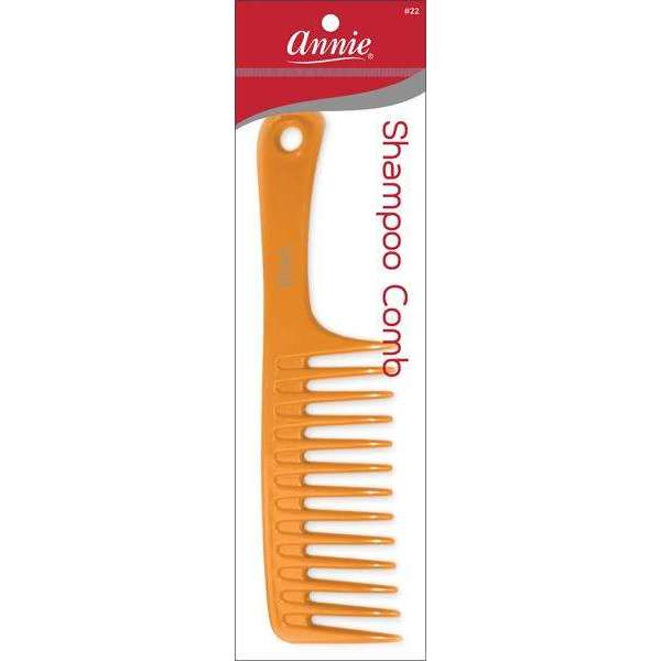 Annie #22 Shampoo Comb in yellow, packaged