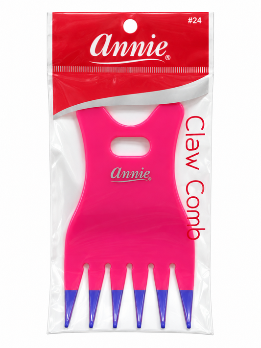 Annie #24 Claw Comb in Pink