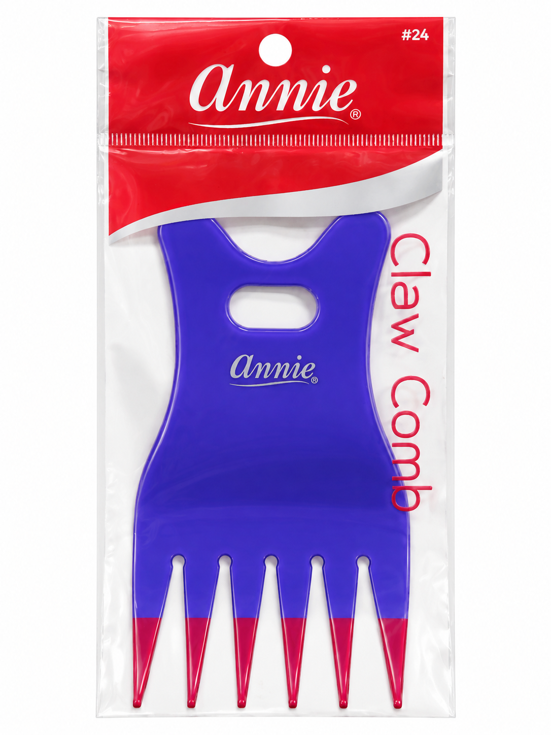 Annie #24 Claw Comb in Purple