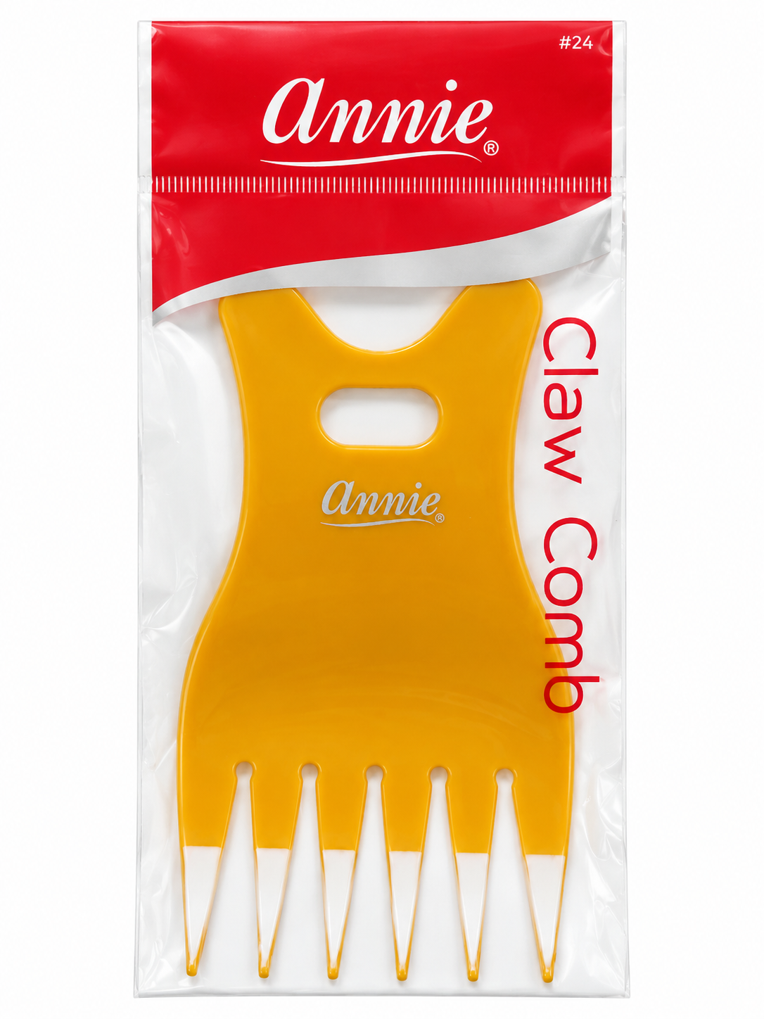 Annie #24 Claw Comb in Yellow