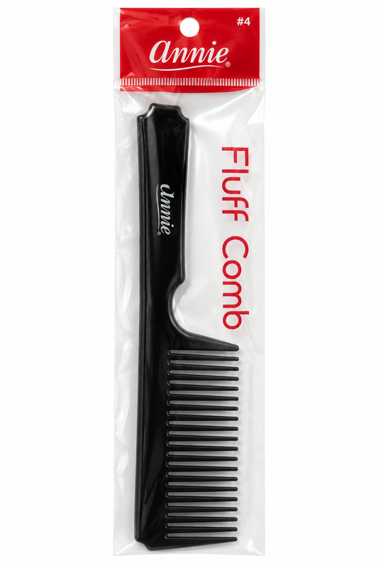 Annie #4 black Fluff Comb in retail packaging