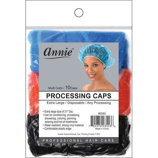 Annie XL Disposable Processing Caps – Assorted Colors, 10 Pack