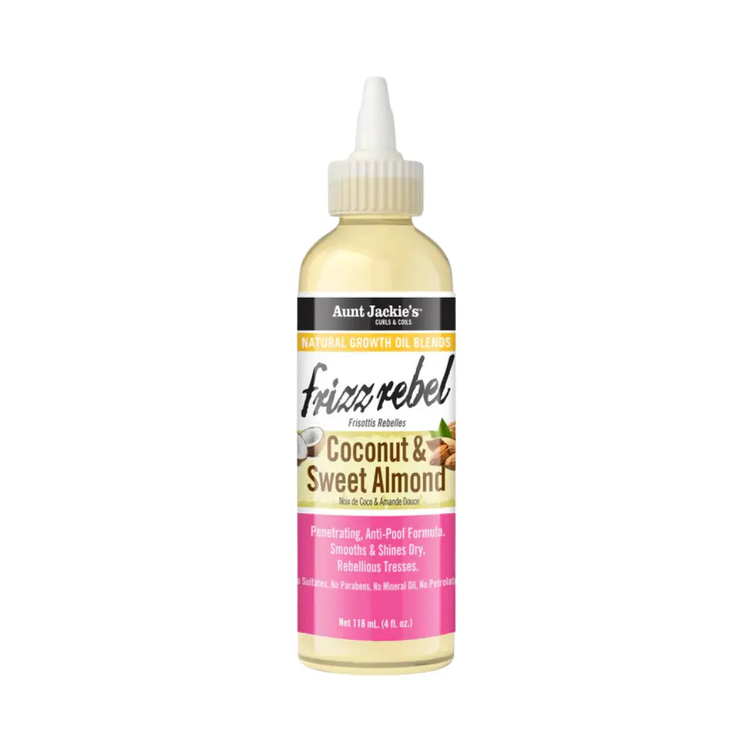 Aunt Jackie's Frizz Rebel Coconut and Sweet Almond Oil bottle