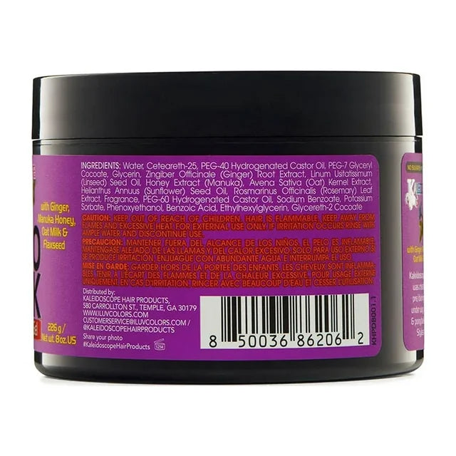 Kaleidoscope x Da Brat So So Slick Braid & Grip Gel – 8 oz jar ingredient and barcode label