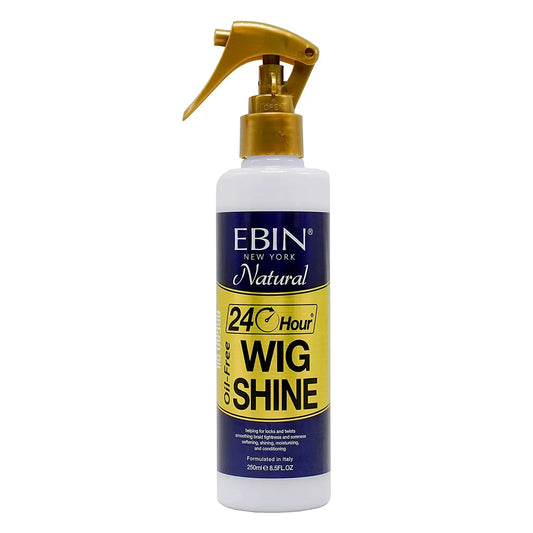 EBIN Natural 24 Hour Wig Shine — 8.5 fl oz Wig Shine spray bottle, front view