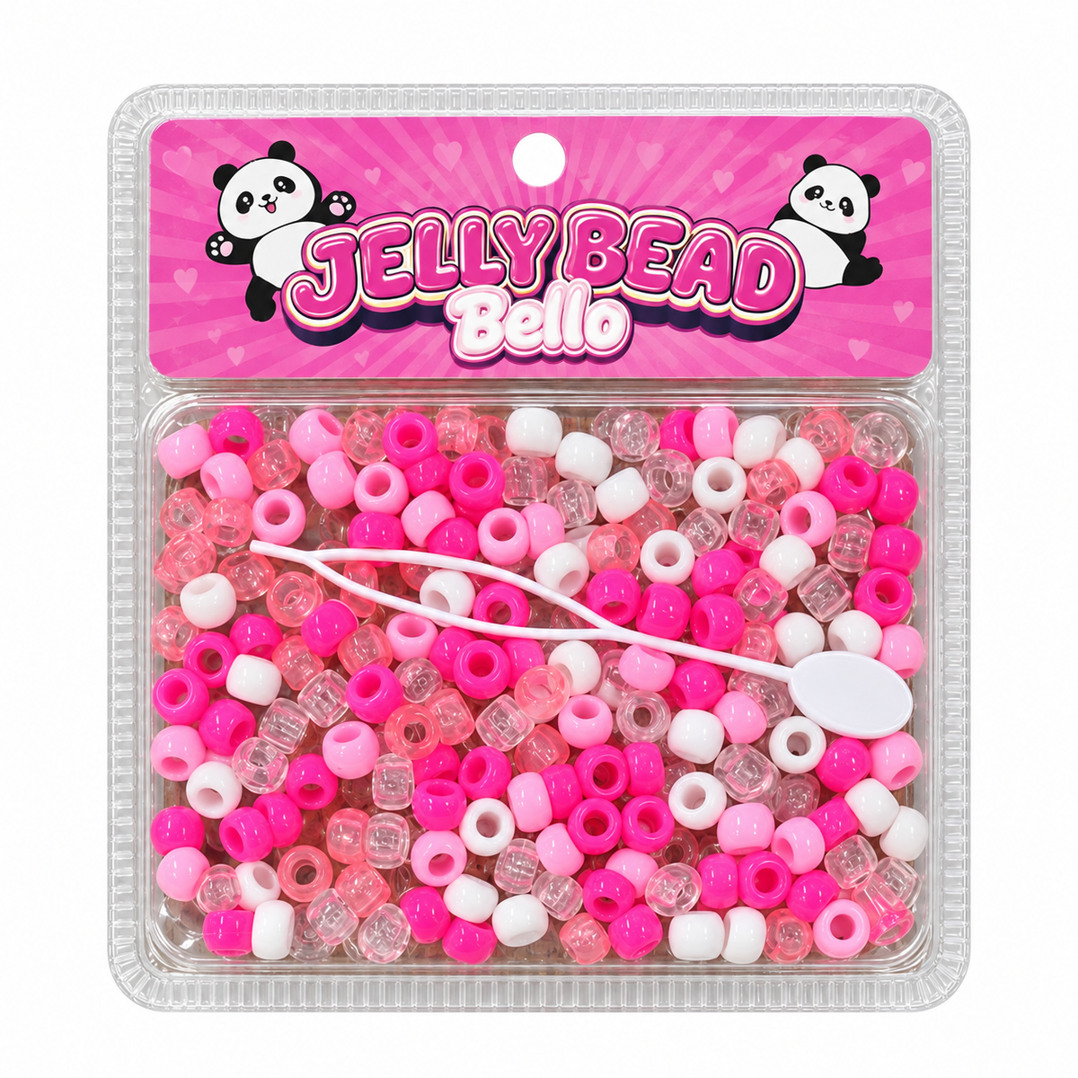 Bello Jelly Beads Pink Mix BJ1-PNK6 with beader