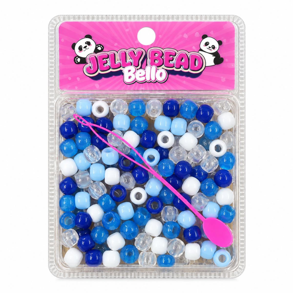 Bello Jelly Beads Blue Mix BJ9-B6 with beader