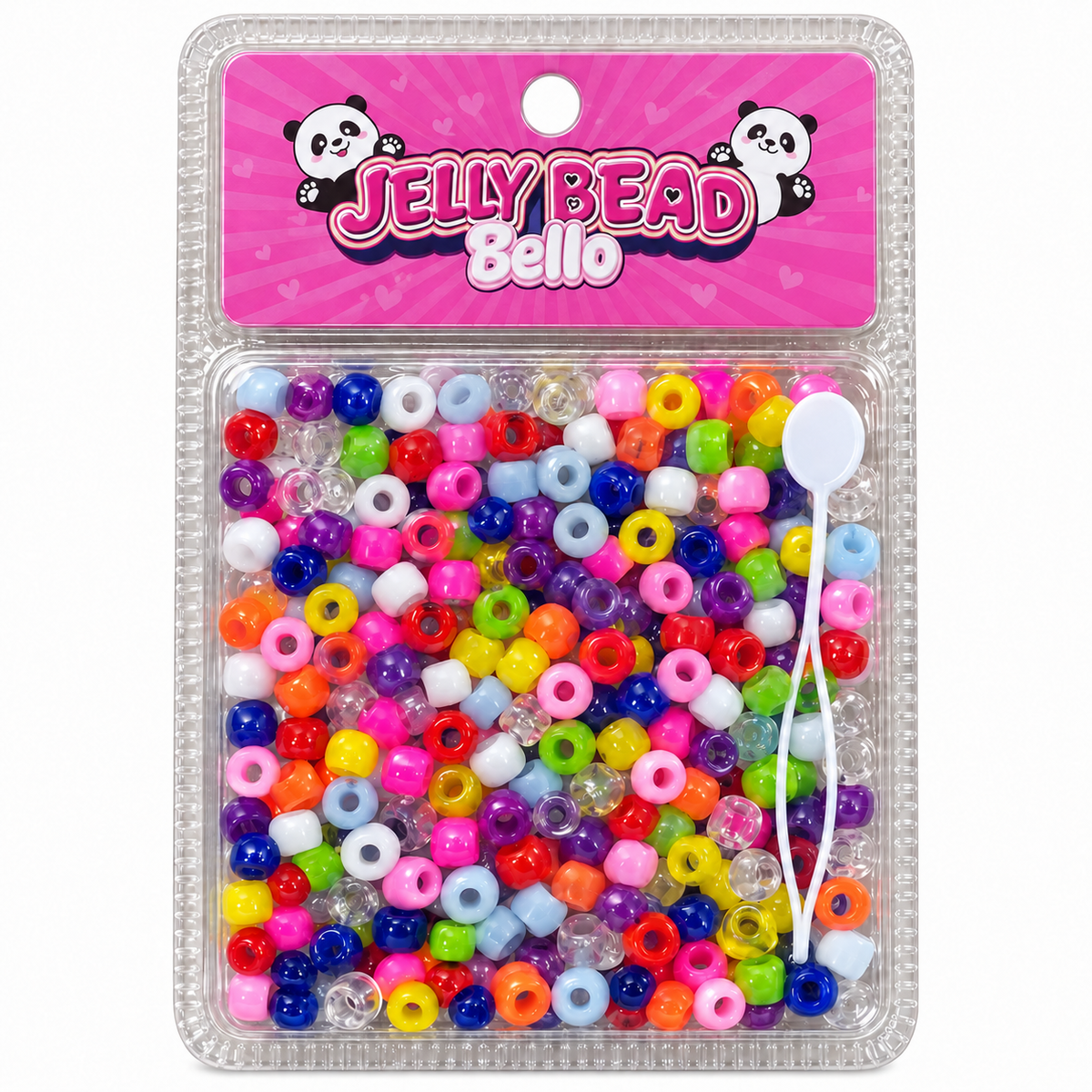 Bello Jelly Bead hair beads with beader – Assorted Colors