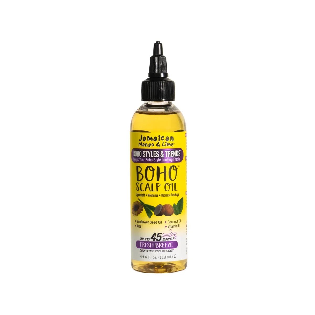 Jamaican Mango & Lime Boho Scalp Oil – Boho Scalp Oil nozzle bottle front