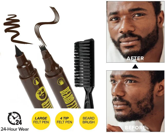 Tyche Dual Ended Beard Filler Pen – Precision Beard Shaper & Filler | Choose Color