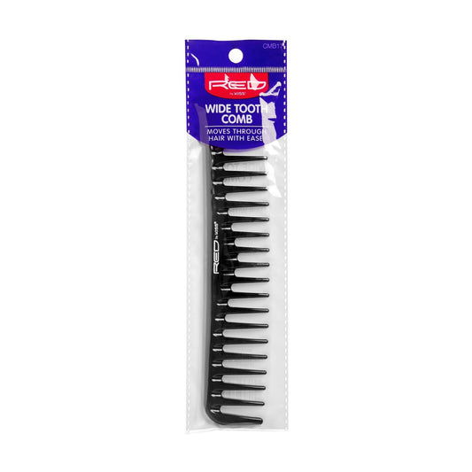 RED by KISS CMB17 black Wide Tooth Comb in retail packaging